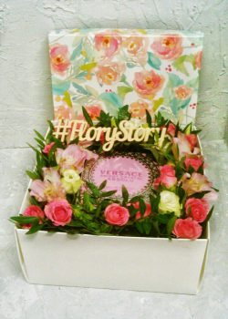 коробка с цветами и сладостями в Бресте